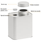 Square Tinplate Metal Sealed Cans Coffee Bean Powder Tin Cans, Specification: With Air Valve, With Air Valve