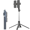 360-Degree Rotating Foldable Bluetooth Selfie Sticks Live Stand, Spec:, P220 TK (Double Clip), P225 TK (Double Clip) P220 TK (Double Clip)