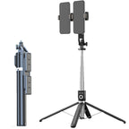 360-Degree Rotating Foldable Bluetooth Selfie Sticks Live Stand, Spec:, P220 TK (Double Clip), P225 TK (Double Clip) P220 TK (Double Clip)