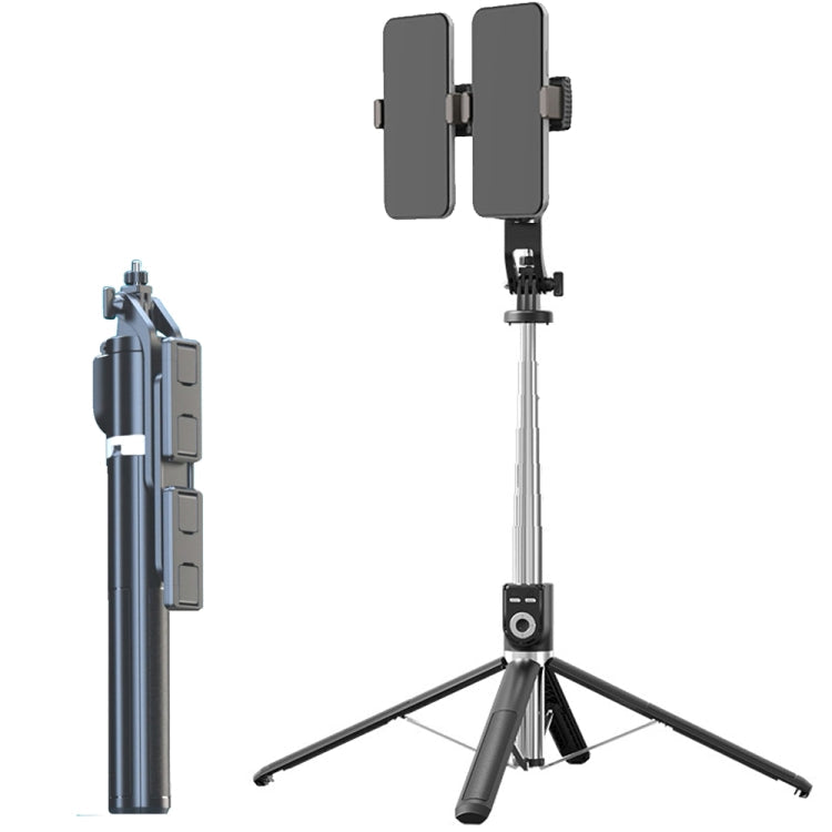 360-Degree Rotating Foldable Bluetooth Selfie Sticks Live Stand, Spec:, P220 TK (Double Clip), P225 TK (Double Clip) P220 TK (Double Clip)