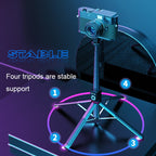 360-Degree Rotating Foldable Bluetooth Selfie Sticks Live Stand, Spec:, P220 TK (Double Clip), P225 TK (Double Clip)