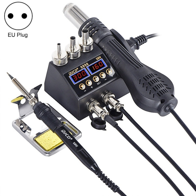 Hot Air Desoldering Station Dual Digital Display Two In One Temperature Control Electric Soldering Iron Soldering Station,, EU Plug EU Plug