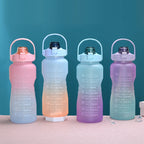 Large-Capacity Sports Water Cup Outdoor Drop-Proof Portable Straw Water Bottle, 2L