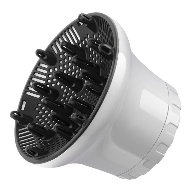 Universal Hair Diffuser Adaptable For Blow Dryers with Rotatable Design Curly Hair Large Wind Hood, White, Black White