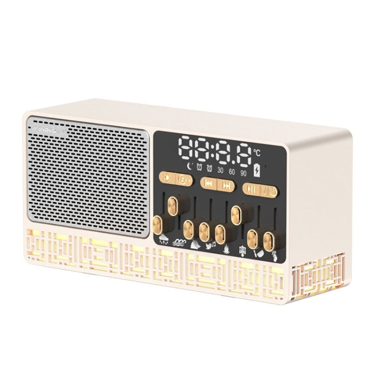 Manovo V1 Desktop White Noise Sleep Aid Speaker Home Alarm Clock Bluetooth Speaker Default Title