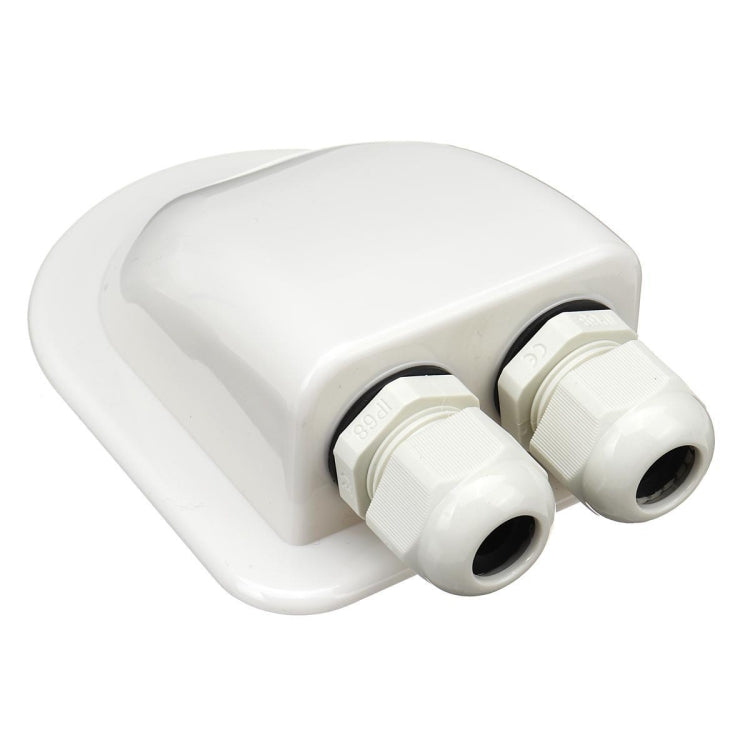 Solar Photovoltaic Plastic Bracket ABS Photovoltaic Car Roof Waterproof Junction Box, White, Black White