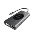 BX15W USB HUB Type-C Docking Station with Wireless Charge Function, BX15W – Fast Charging, Wireless Charging, Aluminum Alloy BX15W