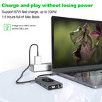 BX15W USB HUB Type-C Docking Station with Wireless Charge Function, BX15W – Fast Charging, Wireless Charging, Aluminum Alloy