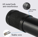 BM800 Condenser Microphone Set, BM800 With USB Sound Card (Black), BM800 With USB Sound Card (Black Golden Net)