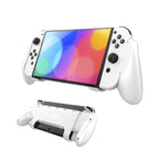 JYS NS218 Multifunctional Game Console Integrated Protective Case With Grip For Switch OLED, White, Black White