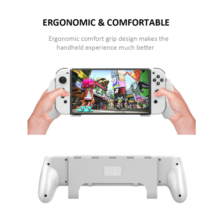 JYS NS218 Multifunctional Game Console Integrated Protective Case With Grip For Switch OLED, White, Black