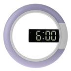 LED Mirror Hollow Wall Clock 7-color Switch Electronic Digital Display Wall Clock, Hollow Wall Clock Hollow Wall Clock