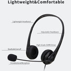 SOYTO SY490 Teaching Office Network Class Student Education Computer Headset, Style:, Double Ear Black Separation USB – Durable Build, Easy to Use
