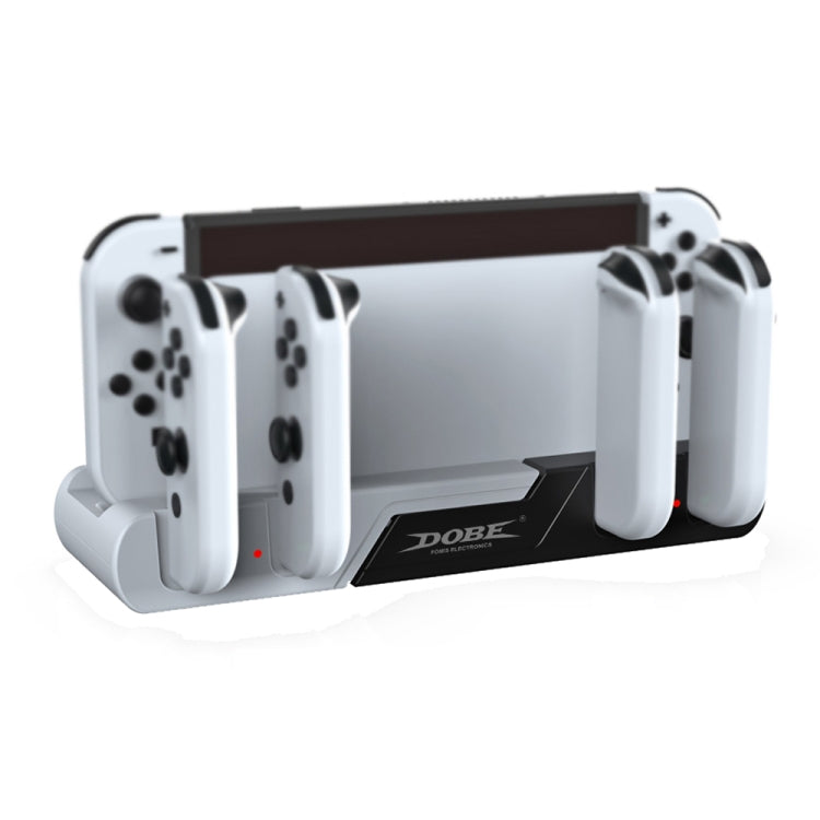 DOBE TNS-0122 4 In 1 Gamepad Charging Dock For Switch OLED, TNS-0122 Red Black, TNS-0122 White Black – Card Slot TNS-0122 White Black White Black