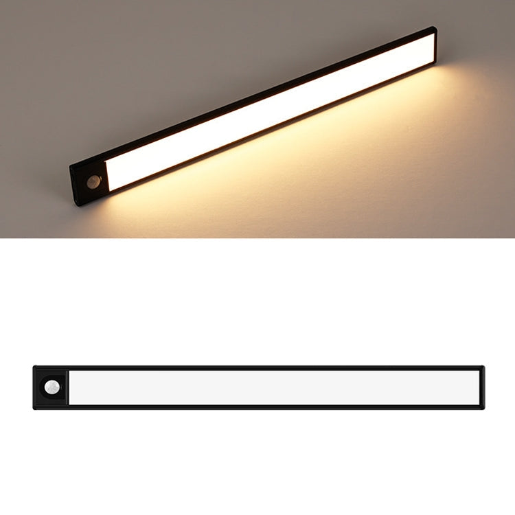 Intelligent Automatic Human Body Induction Wireless LED Lamp, 20cm, 40cm, 60cm, 80cm – Fast Charging, Aluminum Alloy 40cm Black + Warm Light