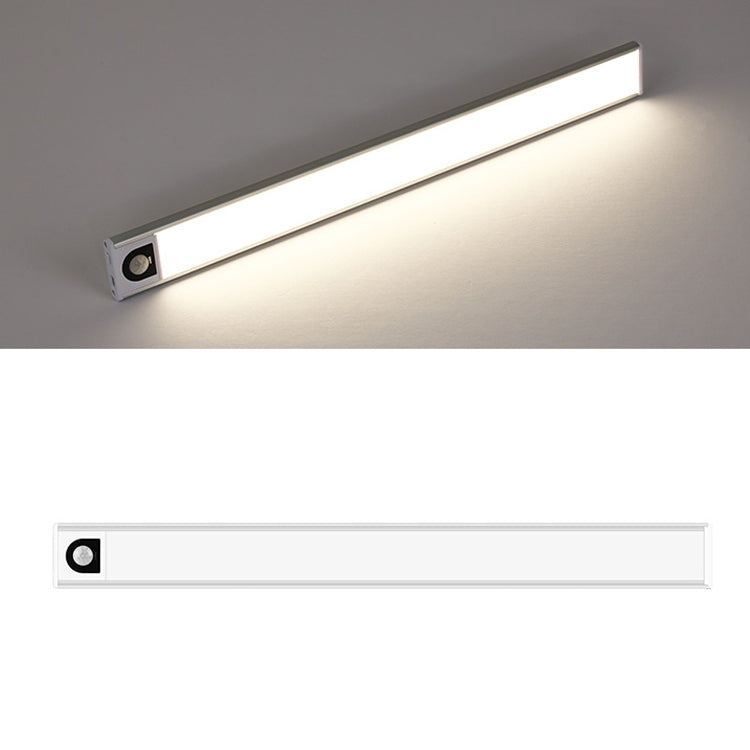 Intelligent Automatic Human Body Induction Wireless LED Lamp, 20cm, 40cm, 60cm, 80cm – Fast Charging, Aluminum Alloy 60cm Silver + Neutral Light
