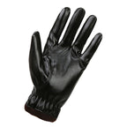 Men Autumn Winter Windproof Warm Plush Lining PU Riding Gloves, 01