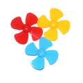 100 PCS Four-Blade Propeller Technology Made Toy Accessories, Random Color Delivery, Four-Blade Propeller Four-Blade Propeller