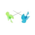 100 PCS Four-Blade Propeller Technology Made Toy Accessories, Random Color Delivery, Four-Blade Propeller