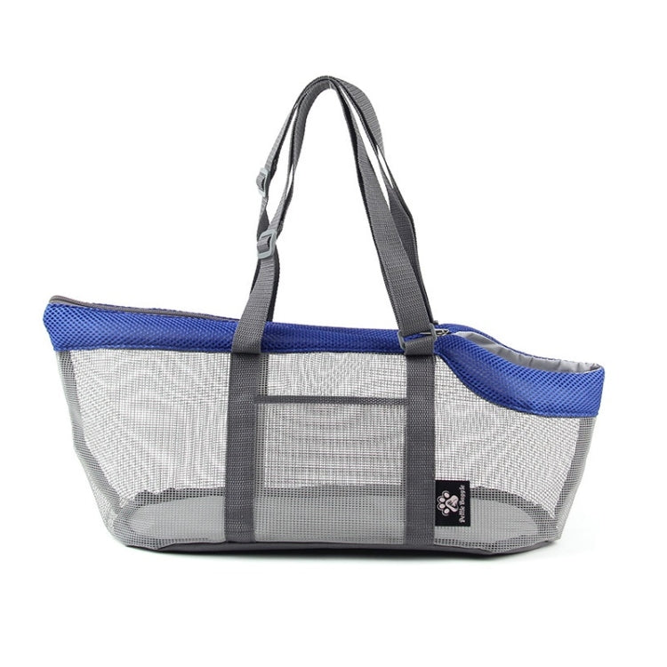 Pttie Baggie Panoramic Breathable Dog Outing Handbag, 0901A Grey + Black, 0901B Grey + Blue, 0901C Grey + Orange – Durable Build, Easy to Use 0901B Grey + Blue