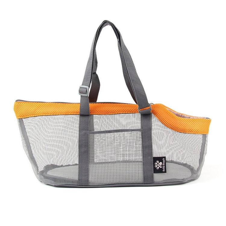 Pttie Baggie Panoramic Breathable Dog Outing Handbag, 0901A Grey + Black, 0901B Grey + Blue, 0901C Grey + Orange – Durable Build, Easy to Use 0901C Grey + Orange