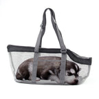 Pttie Baggie Panoramic Breathable Dog Outing Handbag, 0901A Grey + Black, 0901B Grey + Blue, 0901C Grey + Orange – Durable Build, Easy to Use