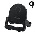 KH-18 15W Vertical Wireless Fast Charger with Phone Holder, Black, White – Wireless Charging, TPU, Non-slip Black