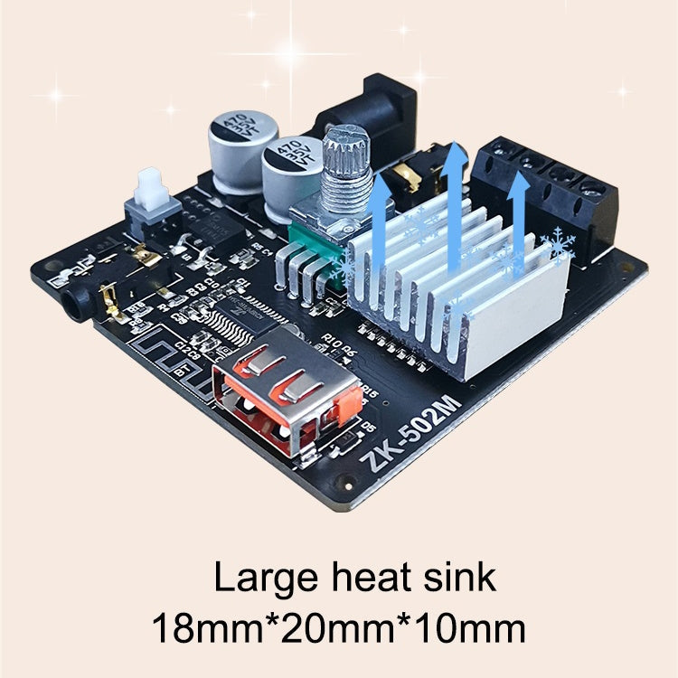 ZK-502M Stereo Bluetooth Digital Power Amplifier Motherboard, ZK-502M