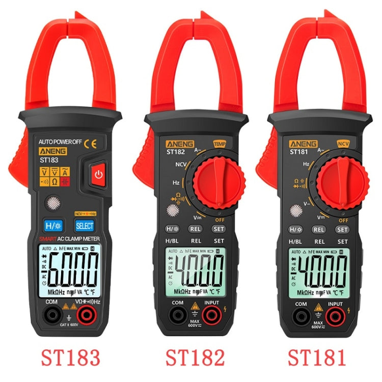 ANENG Intelligent Digital Backlit Clamp-On High-Precision Multimeter, ST181, ST182, ST183 – Magnetic