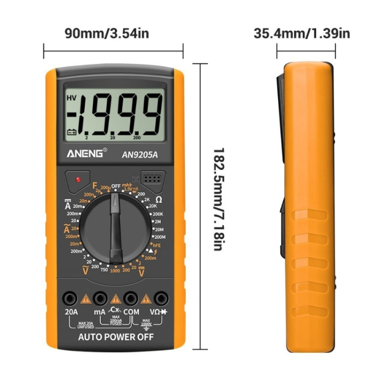 ANENG Automatic High-Precision Intelligent Digital Multimeter, AN9205A