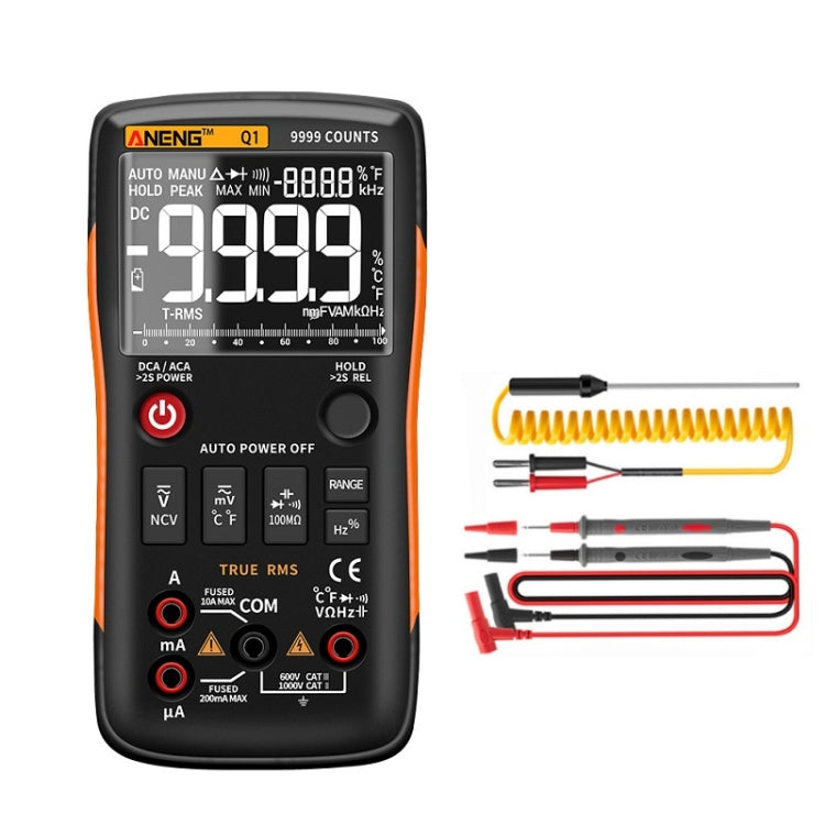 ANENG AN-Q1 Automatic High-Precision Intelligent Digital Multimeter, Standard, Standard with Cable Standard Orange