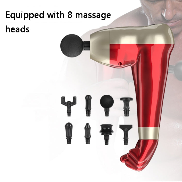 USB Arm Shape Muscle Relaxation Fascia Gun, Red, Blue, Black – Fast Charging