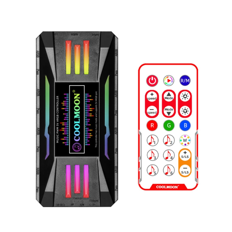 COOLMOON CM-MPAC PWM 5V ARGB Cooling Fan Remote Control For PC Case Chassis, Style:, 4 in 1 (White), 4 in 1 (Black), 3 in 1 Controller (White), 3 in 1 Controller (Black) – Magnetic 4 in 1 (Black)