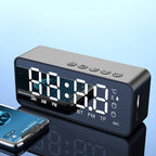 ZXL-G50 Bluetooth Speaker – Mini Mirror Alarm Bluetooth Speaker Support TF Card, ZXL-G50 Black,...
