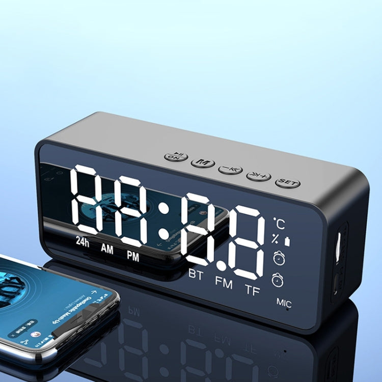 ZXL-G50 Bluetooth Speaker – Mini Mirror Alarm Bluetooth Speaker Support TF Card, ZXL-G50 Black,...