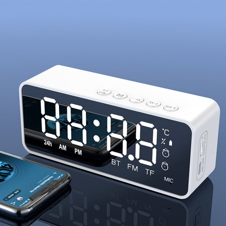 ZXL-G50 Bluetooth Speaker – Mini Mirror Alarm Bluetooth Speaker Support TF Card, ZXL-G50 Black,... ZXL-G50 White White
