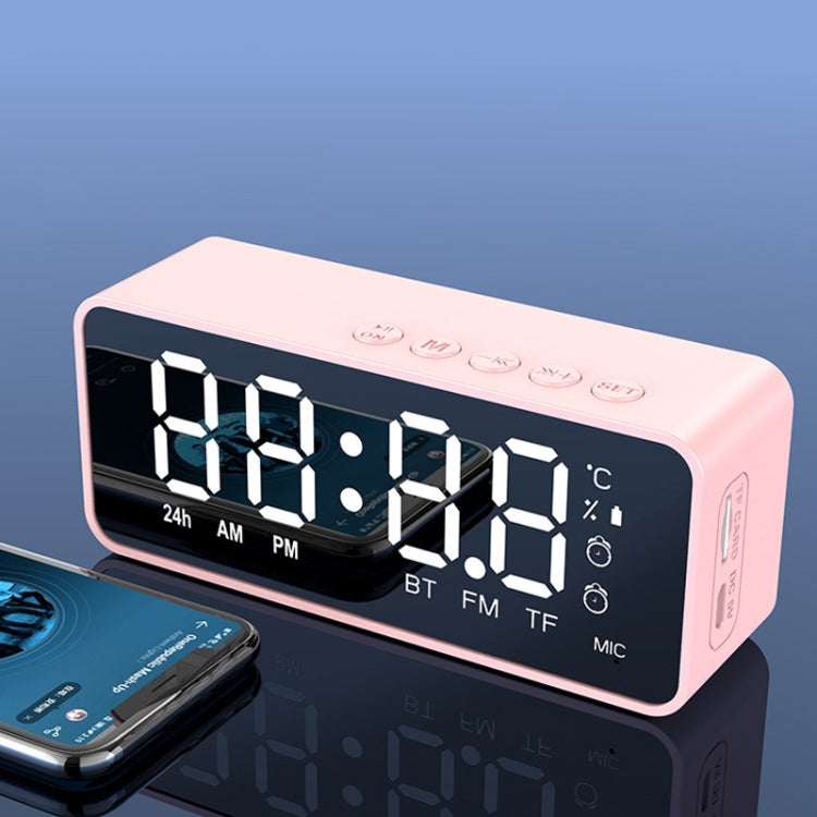 ZXL-G50 Bluetooth Speaker – Mini Mirror Alarm Bluetooth Speaker Support TF Card, ZXL-G50 Black,... ZXL-G50 Pink Pink