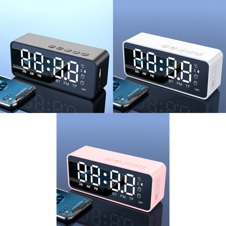 ZXL-G50 Bluetooth Speaker – Mini Mirror Alarm Bluetooth Speaker Support TF Card, ZXL-G50 Black,...