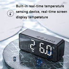 ZXL-G50 Bluetooth Speaker – Mini Mirror Alarm Bluetooth Speaker Support TF Card, ZXL-G50 Black,...