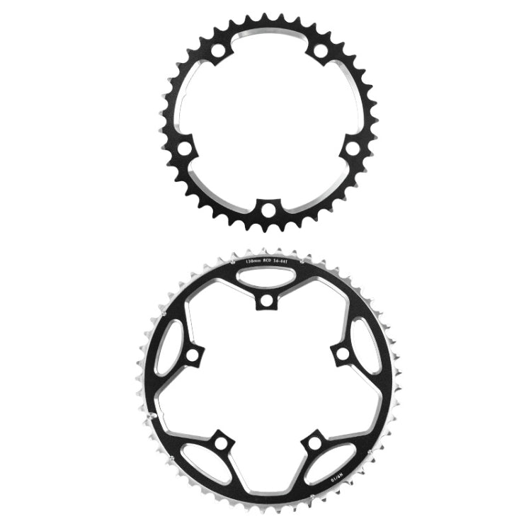WEST BIKING YP0719273 Road Bike 56T-44T Double-Disc Aluminum Alloy Gears, WEST BIKING YP0719273 WEST BIKING YP0719273 Black