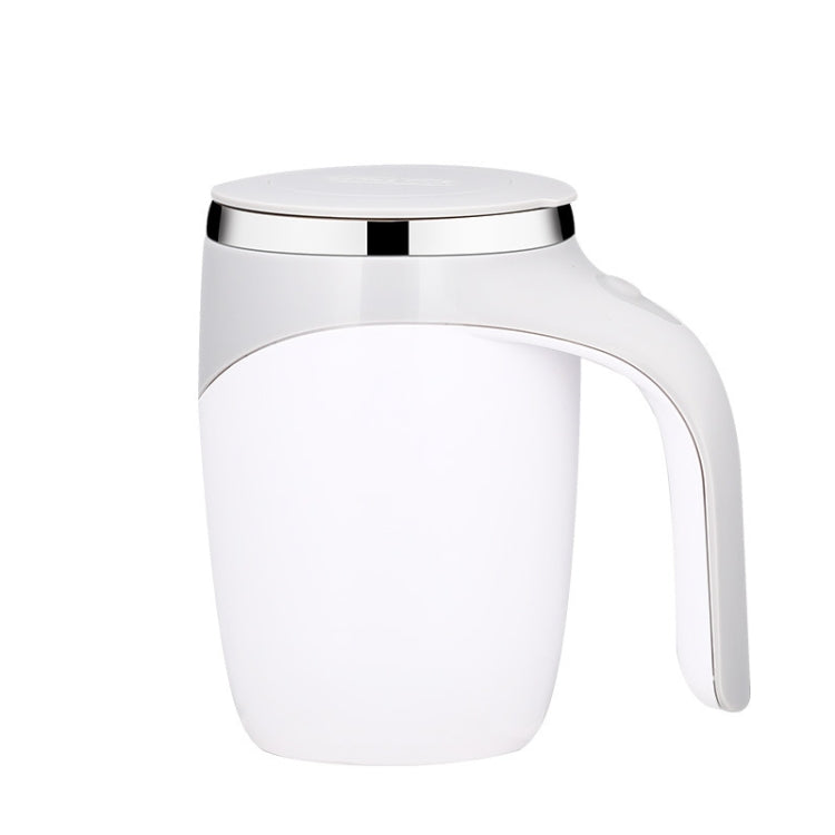 A223 Stainless Steel Automatic Magnetized Coffee Mixing Cup, White, Brown White