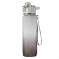 1000ml Large Capacity Gradient ColorsPlastic Sports Water Cup, Silver Gray, Cherry Pink, Sky Blue Silver Gray Silver Gray