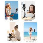 Mini Selfie Stick Integrated Multifunctional Bluetooth Selfie, Specification:, Q10S 70cm With Fill Light, Q11 74CM Without Fill Light, Q10 68CM Without Fill Light