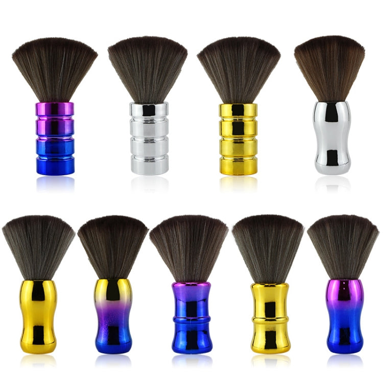 Electroplating Broken Hair Brush Haircut Neck Cleaning Brush, Four-section Gold, Four-section Silver, Four-section Gradient Purple, Round Handle Silver, Round Handle Gold, Round Handle Gradient Yellow, Round Handle Gradient Yellow Purple               ...