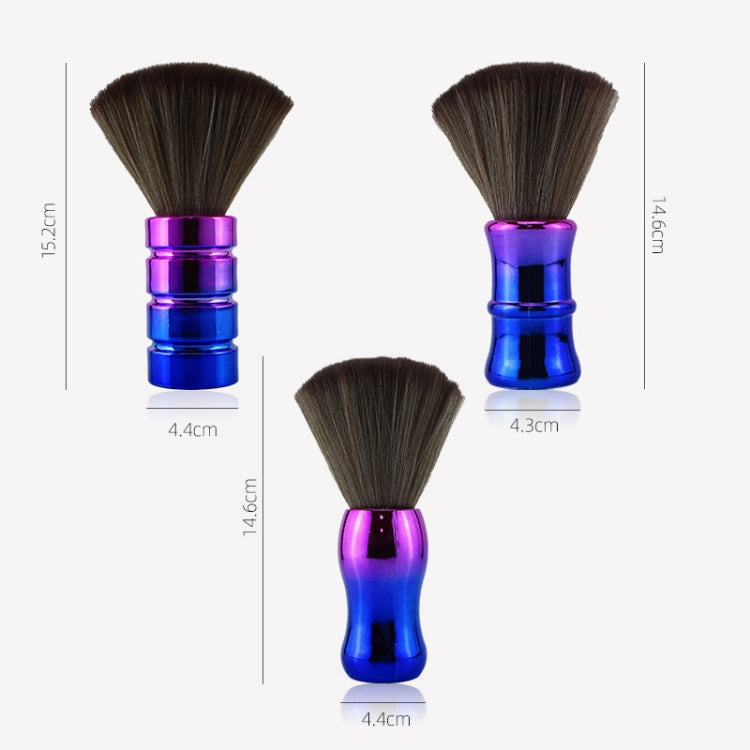 Electroplating Broken Hair Brush Haircut Neck Cleaning Brush, Four-section Gold, Four-section Silver, Four-section Gradient Purple, Round Handle Silver, Round Handle Gold, Round Handle Gradient Yellow, Round Handle Gradient Yellow Purple               ...