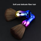Electroplating Broken Hair Brush Haircut Neck Cleaning Brush, Four-section Gold, Four-section Silver, Four-section Gradient Purple, Round Handle Silver, Round Handle Gold, Round Handle Gradient Yellow, Round Handle Gradient Yellow Purple               ...