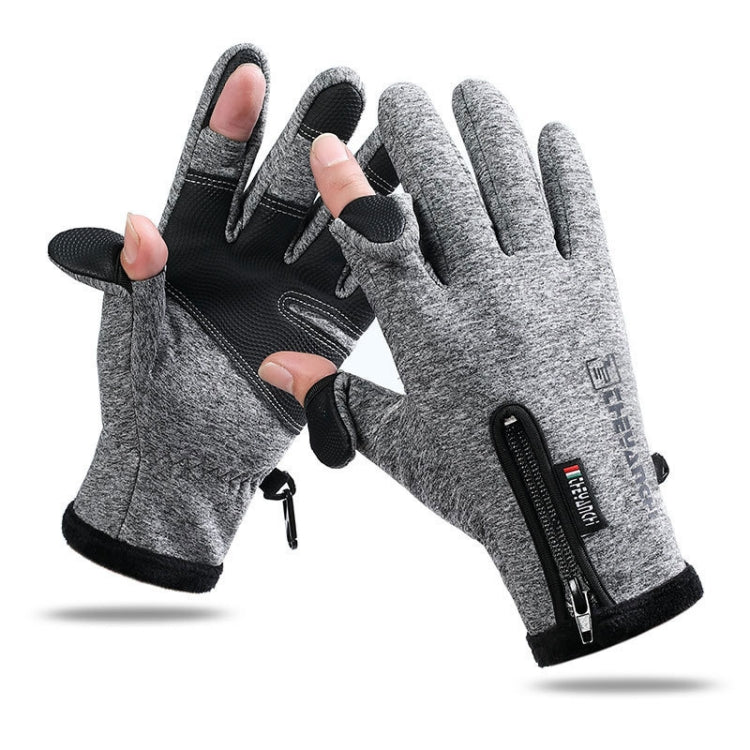 Outdoor Sports Riding Warm Gloves Touch Screen Fingerless Fishing Gloves, M, L, XL, XXl – Wear-resistant, Leather, Non-slip XXl Grey
