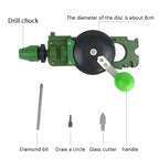 Hand-Operated Hole Puncher Glass Hand-Held Sharpener Household Tool, Hand-Operated Hole Puncher