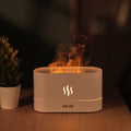 Flame Aroma Diffuser Night Light Humidifier, Monochrome(White), Monochrome(Black) Monochrome(White) White