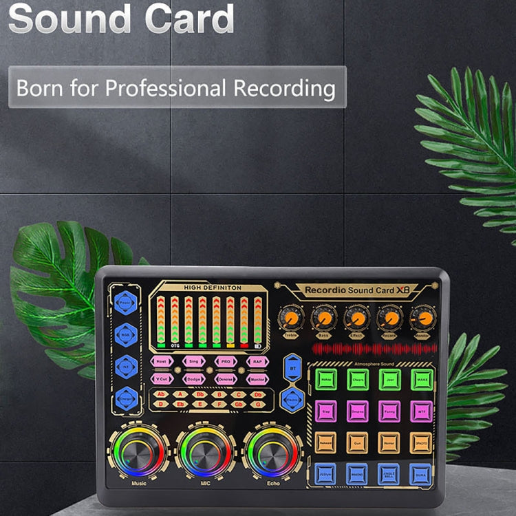 Live Microphone Equipment Sound Card, GAX-X8 – Bluetooth